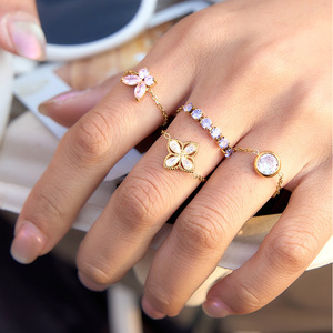 <b>Adjustable</b> Pull-Out <b>Ring</b> With Zircon Butterfly Design For Everyday Wear Unisex Jewelry - Product Image 2