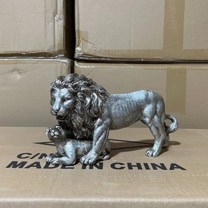 Ornamento <span class=keywords><strong>Leone</strong></span> Europeo in Resina Sintetica, Decorazione a Tema Animale per Mobile TV, Sala da Pranzo, Ufficio, Soggiorno, Regalo - Product Image 6
