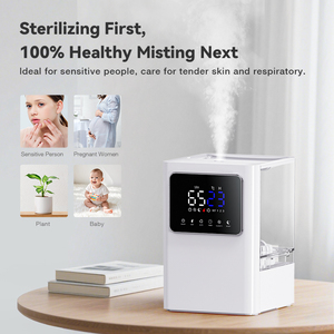 Humidificateur à ultrasons à remplissage par le haut, à brume chaude, à fonctionnement silencieux, avec humidistat intelligent, pour la maison, 6 L - Product Image 1