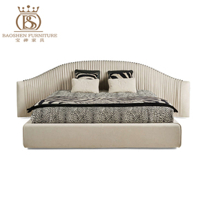 BS Letto Matrimoniale Moderno di Lusso in Pelle, Set Camera da Letto, Letti in Legno Personalizzati per Appartamenti e <span class=keywords><strong>Hotel</strong></span> - Product Image 1