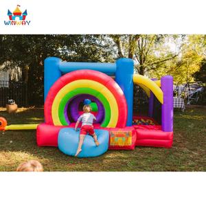 Nouveau design 2025 – Meilleur prix – Château gonflable arc-en-ciel coloré en PVC avec toboggan et piscine, capacité 5-8 personnes pour parc d'attractions - Product Image 4