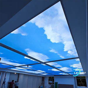 Panel <span class=keywords><strong>de</strong></span> Techo Falso Transparente 3D <span class=keywords><strong>de</strong></span> <span class=keywords><strong>PVC</strong></span>, Estilo Pop Art, 60x60 cm, para Cafetería, Marca LeArt Roof - Product Image 2