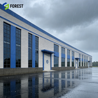 Bâtiment d'atelier préfabriqué en structure acier sur mesure, conception à ossature longue portée, certifié CE, résistant au vent, pour entrepôt en acier