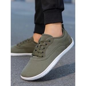 Nuevos Zapatos Casuales de Exterior con Cordones, Diseño Ancho, Antideslizantes, Resistentes al Desgaste, Transpirables, con Parte Superior de Piel de Cerdo y Lona Bordada - Product Image 3