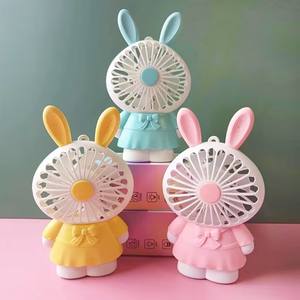 Mini USB ricarica estate camera dei bambini ventilatore luce da tavolo cartone animato simpatico animale Scooter ricarica piccolo ventilatore - Product Image 6