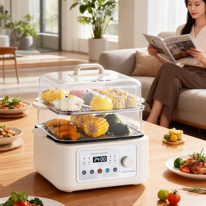 YUEDISI 大容量12L 自動電源オフ＆空焚き防止機能付き電気調理鍋 二層式ステンレス製電気蒸し器 - Product Image 5