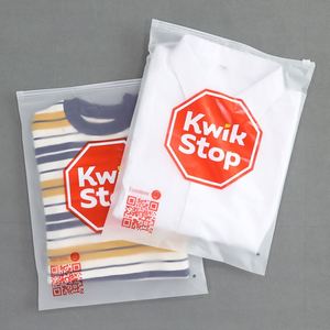 Sacs en plastique transparents mats en EVA compostables avec fermeture éclair pour vêtements, bijoux, cheveux - Sacs à fermeture éclair givrés - Product Image 3
