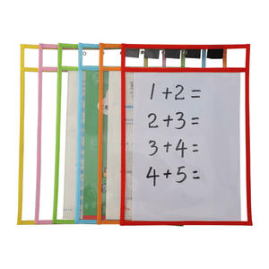 High Quality Supplies <b>for</b> Office/<b>School</b>/Classroom/Children Reusable Sleeves Dry Erase Pocket, Wet and Dry Erasable Pocket - Product Image 4