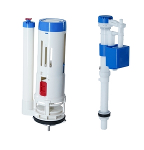 Kit de réparation pour toilettes à double chasse avec vanne de remplissage inférieure réglable et ensemble de colonne d'économie d'eau haute performance - Product Image 1