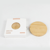 Nouvelle arrivée Banque d'alimentation en bois de bambou sans fil 10W 15W Chargement sans fil
