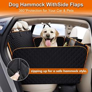 2024 nueva versión cubierta de asiento trasero de coche para perros cama de coche para mascotas hamaca 100% impermeable tablero inferior duro cubierta de asiento de coche para perros - Product Image 5