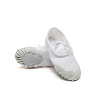 Zapatillas de Ballet Suaves para Niñas, Zapatos de Baile Planos de Lona con Suela de Goma y Forro de Algodón