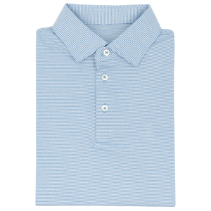 Golf de hombre de alta calidad personalizado para Polos transpirable micro elástico a rayas impreso con diseño de logotipo personalizado - Product Image 2