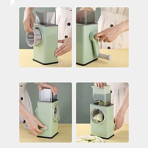 Kitchen Tools & Gadgets <b>Vegetable</b> Cutter Potato Cutter Utensils 3-1 Multifunctional Steel <b>Chopper</b> Shredder Manual Roller Grater - Product Image 4