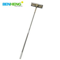 Balai à vitres télescopique à long manche, outil de nettoyage des vitres, nettoyeur de vitres multifonctionnel pour le nettoyage de la maison avec des clips