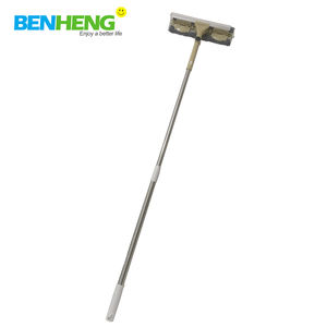 Balai à vitres télescopique à long manche, outil de nettoyage des vitres, nettoyeur de vitres multifonctionnel pour le nettoyage de la maison avec des clips - Product Image 3