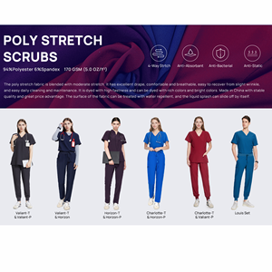 Divisa da Infermiera per Donne con Due Tasche Profonde Impermeabile Abbigliamento Ospedaliero con Cerniera Nascosta - Product Image 3