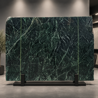 Grande dalle de marbre Verde Affai naturel poli pour plan de travail de cuisine, meuble-lavabo de salle de bain, revêtement mural, carrelage de sol