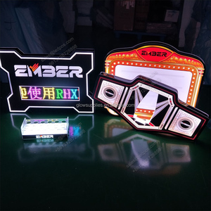 Usine En Gros LED Champagne Bouteille Présentateur Tequila Glorifier Casier À Vin Vodka Bouteilles Titulaire VIP Enseigne Au Néon Plateau De Service - Product Image 3