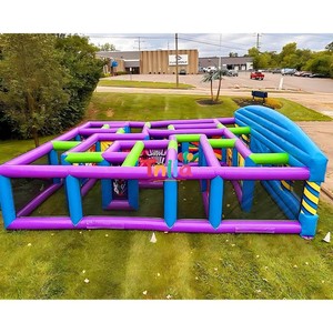 Labyrinthe gonflable extérieur en PVC pour adultes et enfants Fun House at <span class=keywords><strong>Village</strong></span> Fall Events comprend un ventilateur-pour les locations - Product Image 2