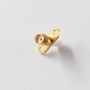 Conector hembra SMA coaxial RF Conector de brida SQ de 2 agujeros con aislador de 9,2mm y terminal de PIN de 1mm - Product Image 2