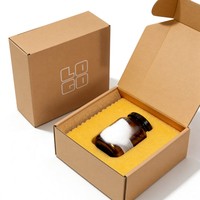 Individuell Bedruckte Geprägte Gelbe Flugzeugförmige Wellpappe Geschenk- und Versandboxen mit Seidenpapier-Verpackung