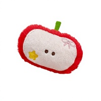 Porte-clés Pomme en Peluche Mignonne et Douce, Accessoire de Décoration pour Sac à Dos, Pendentif pour Filles, Vente en Gros, Sangles de Sacs