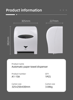 Distributeur de papier toilette électrique sans contact AOLQ pour salle de bain d'hôtel, de qualité supérieure, étanche, mural, avec coupe automatique pour rouleaux jumbo