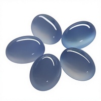 Vente en gros de calcédoine bleue naturelle ovale de haute qualité brute
