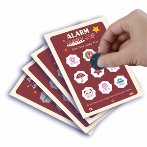 Cartes à gratter personnalisées en carton avec impression numérique couleur, pour loterie et concours, en promotion - Product Image 2