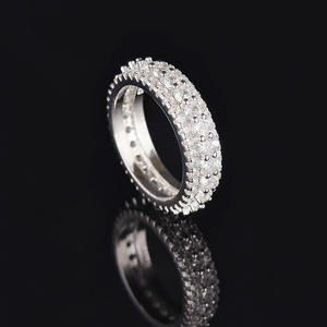 Luxus funkelnde Versprechen Ringe mit CZ Luxus Eheringe Zubehör für Frauen Gold Farbe Mode Vielseitiger Damen schmuck - Product Image 3