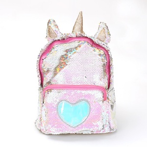 Peluche <span class=keywords><strong>Licorne</strong></span> Réversible <span class=keywords><strong>Paillettes</strong></span> Préscolaire Sac À Dos Enfants Sac D'école pour la Maternelle Filles Fille Cadeaux - Product Image 1