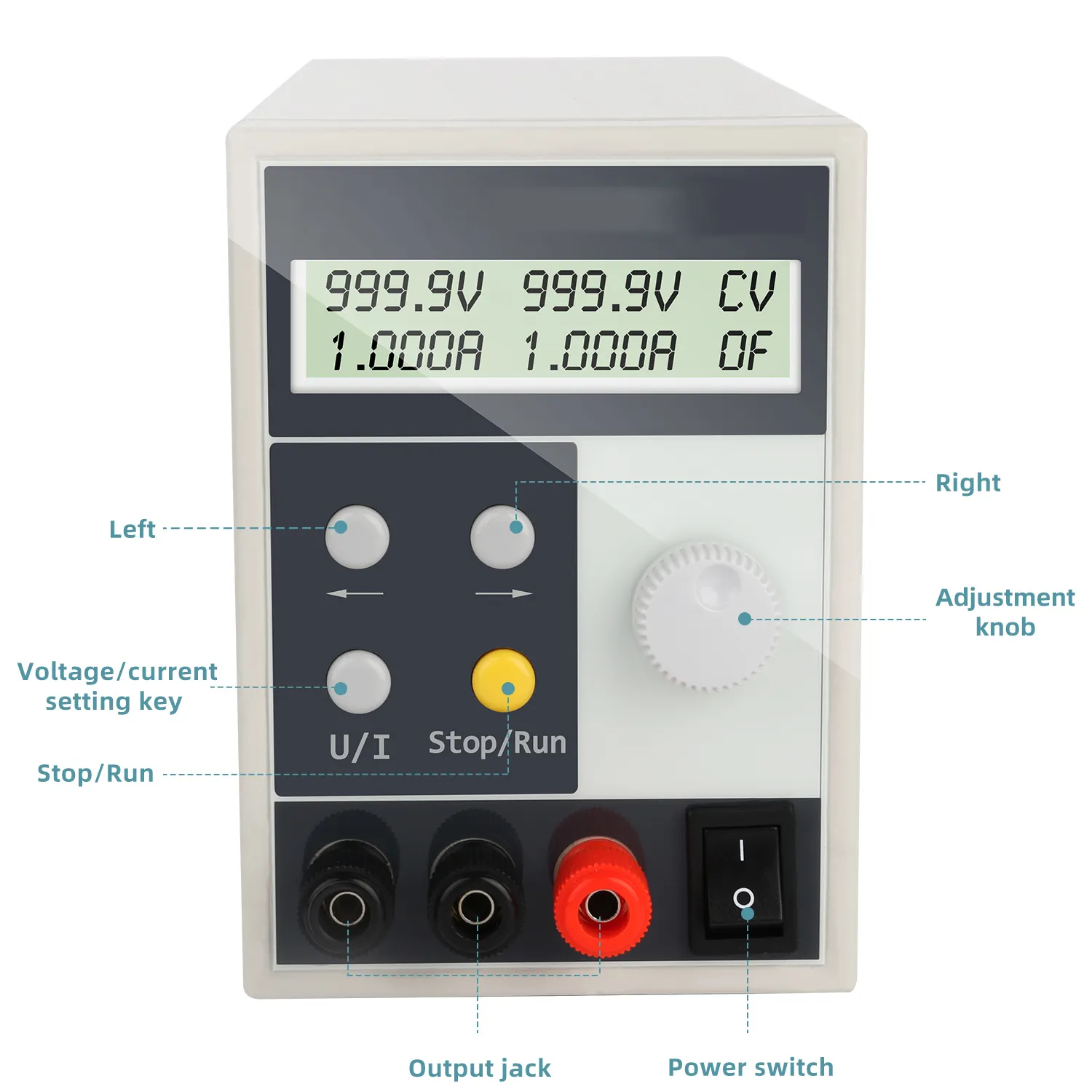1500V 0.2A 고전압 풀그릴 DC 통제한 전력 공급 디지털 표시 장치 변하기 쉬운 실험실 시험 전원