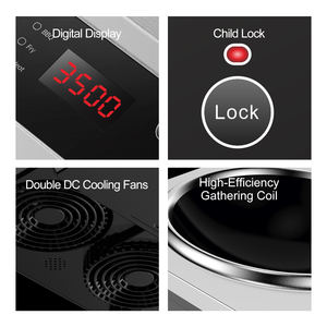 <span class=keywords><strong>Placa</strong></span> de Cocina Eléctrica de Alta Potencia de 3500w y 220v con un Solo Quemador, Control de Botones, <span class=keywords><strong>Placa</strong></span> para <span class=keywords><strong>Wok</strong></span>, para Cocina de Inducción Multifunción - Product Image 5