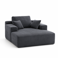 Ensemble de chaises longues modernes et minimalistes en velours côtelé, canapé-lit convertible surdimensionné, massage, plusieurs options de couleurs, pour salon