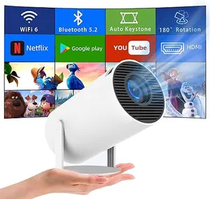 Topfoison E-Commerce Bestseller Hy300 Freestyle Projectoren Hy 300 Draadloze Wifi Bluetooth Mini Kamer 4K Uhd 3d Projector