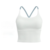 Soutien-gorge de sport personnalisé pour femme à maintien élevé avec bretelles croisées, séchage rapide, pour la course, le yoga et le fitness, grandes tailles, ensemble 2 pièces, modèle BX2138