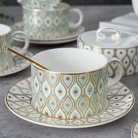 Service à café de luxe en porcelaine fine, 15 pièces, coffret cadeau personnalisé, service à thé de l'après-midi pour la table de haute qualité, vente en gros