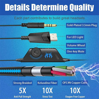 Casque de jeu professionnel G2000 à puce JL, avec microphone, éclairage LED, écouteurs stéréo filaires pour PC portable – Meilleures ventes