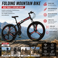 Vélo de montagne pliable à cadre en acier au carbone avec fourche à ressort de 24, 26, 27,5 pouces, vélo de sport de plein air à vitesse variable, vélo portable