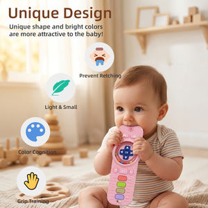 Juguete de Dentición Calmante para Bebés, Mordedor de Silicona para Bebés, Mordedor Libre de BPA para Recién Nacidos y Bebés - Product Image 3