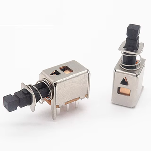 PS22F02 Interrupteur d'alimentation à bouton-poussoir à 6 broches <span class=keywords><strong>Rouge</strong></span> Noir Interrupteurs à clé droits - Product Image 2