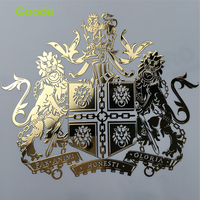 Autocollants métalliques dorés Goode Rutting, marquage personnalisé pour bases de trophées, étiquettes professionnelles en nickel électroplaqué, récompenses de reconnaissance