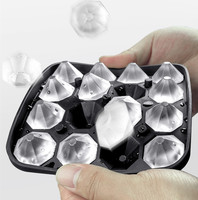 Moules en silicone en forme de diamant Plateau à glace flexible Accessoires de cuisine Machine à glaçons en silicone