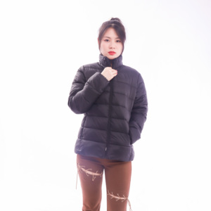 Piumino caldo e spesso <span class=keywords><strong>da</strong></span> <span class=keywords><strong>donna</strong></span> con Logo personalizzato abbigliamento a bolle con imbottitura in cotone traspirante fodera in poliestere tessuto intrecciato - Product Image 3