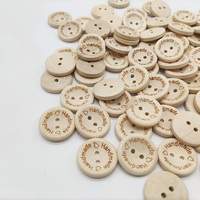 Botones de madera sostenible grabados con cuentas impresas, de base plana, color personalizado, de 2 agujeros, para ropa infantil, camisas, prendas de vestir, vaqueros, bolsos, abrigos y manualidades DIY
