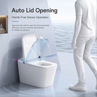 Toilette intelligente automatique en céramique moderne avec chasse d'eau automatique et siège chauffant pour salle de bain résidentielle