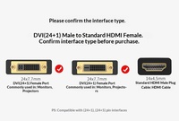 Adaptateur HDTV vers DVI Neuf 24+1 Broches Bidirectionnel Plaqué Or Convertisseur Compatible OEM pour Téléviseur Moniteur Accessoires Informatiques