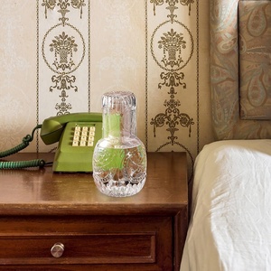 <span class=keywords><strong>Carafe</strong></span> de chevet en verre transparent rétro <span class=keywords><strong>Carafe</strong></span> à vin <span class=keywords><strong>design</strong></span> vintage <span class=keywords><strong>Carafe</strong></span> à <span class=keywords><strong>eau</strong></span> de nuit/pichet à lait Logo personnalisable Utilisation domestique Bambou - Product Image 5