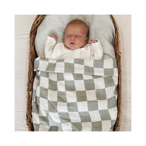 Custom Design Super Macio Bambu Algodão 120*120CM Bebê Recém-nascido Verão Toalha de Banho Musselina Swaddle Wraps Cobertores para Bebês - Product Image 1